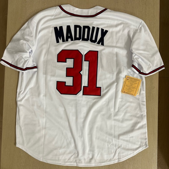 Greg Maddux Atlanta Braves 1995 World Series Patch Jersey RARE Mens XL New - Picture 2 of 8